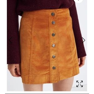 Madewell velvet mini skirt